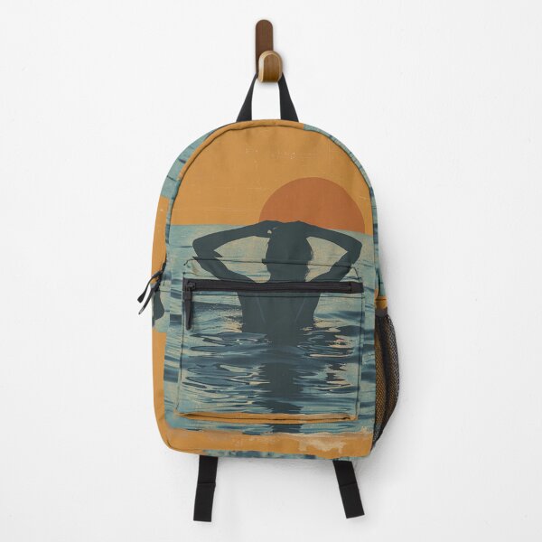 Item preview, Woman in the water – retro sunset 2 designed and sold by Wildflow Creations.