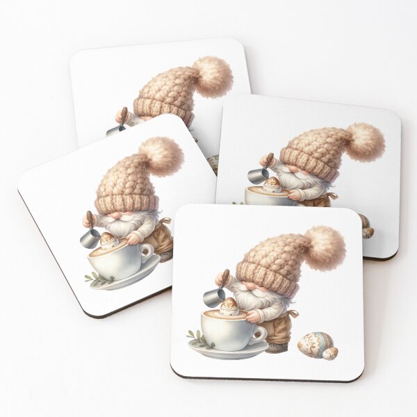 Item preview, Cute Coffee Lover Gnome designed and sold by Magnuna.