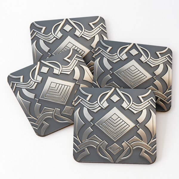 Item preview, Silver art deco design 074 designed and sold by fleesphotos.