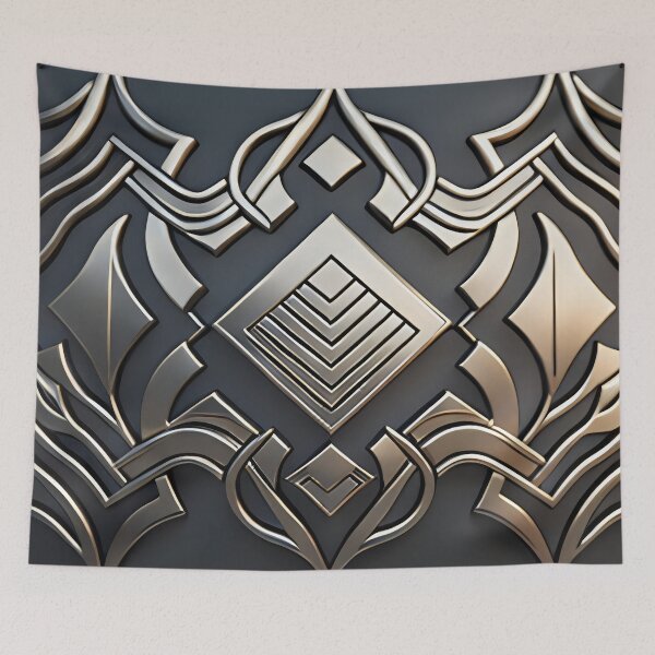 Item preview, Silver art deco design 074 designed and sold by fleesphotos.
