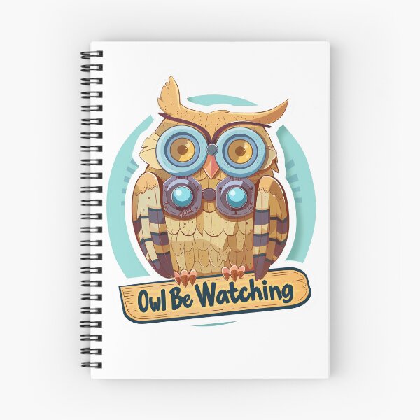 Aperçu de l'œuvre Owl Be Watching - Observateur fantaisiste de hibou créée et vendue par Liseri.