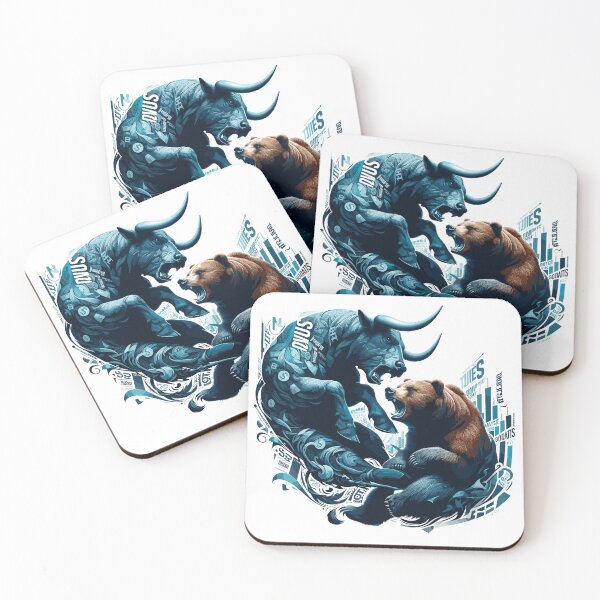 Item preview, Finance Bull Bear Fight Wall Street Gift designed and sold by Pineapple-Tree.