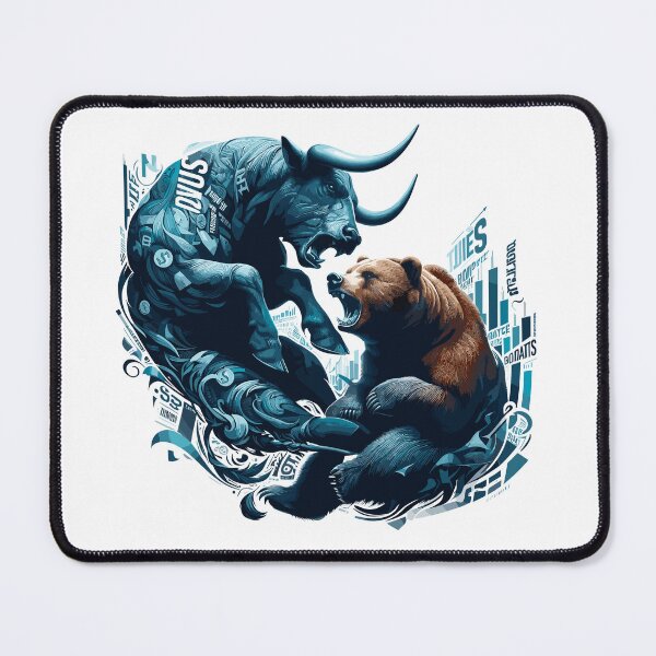 Item preview, Finance Bull Bear Fight Wall Street Gift designed and sold by Pineapple-Tree.