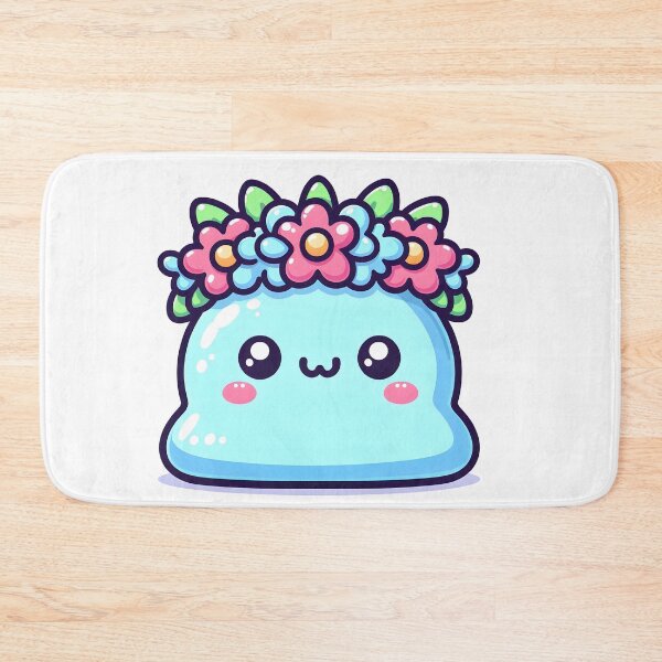 Item preview, Kawaii Cute Slime With Flower Crown designed and sold by CanvasCutie.