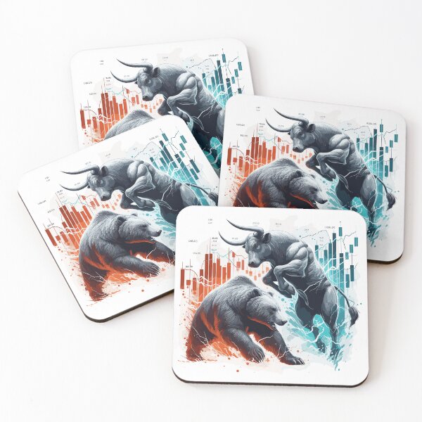 Item preview, Finance Bull Bear Fight Wall Street Gift designed and sold by Pineapple-Tree.
