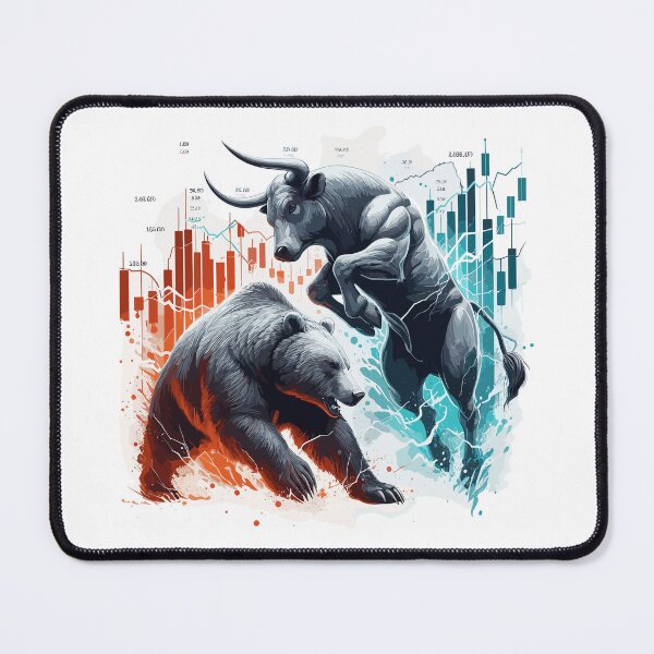 Item preview, Finance Bull Bear Fight Wall Street Gift designed and sold by Pineapple-Tree.