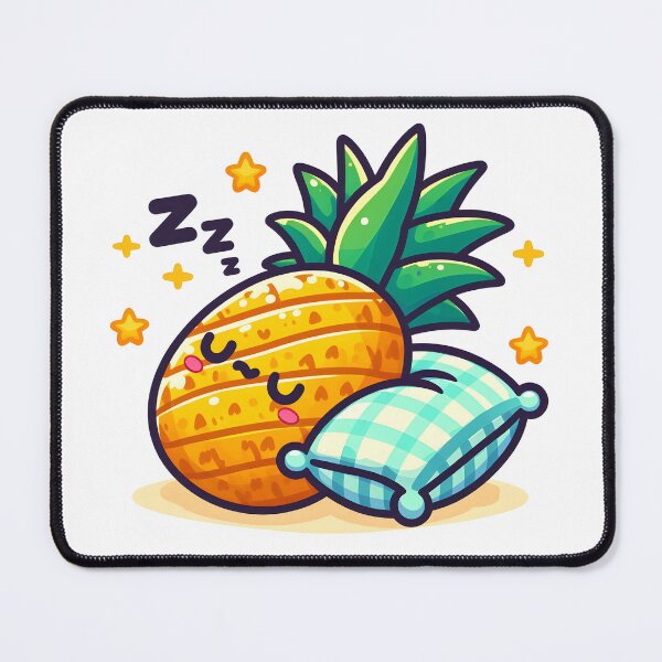 Item preview, Kawaii Pineapple With Pillow Sleeping designed and sold by CanvasCutie.