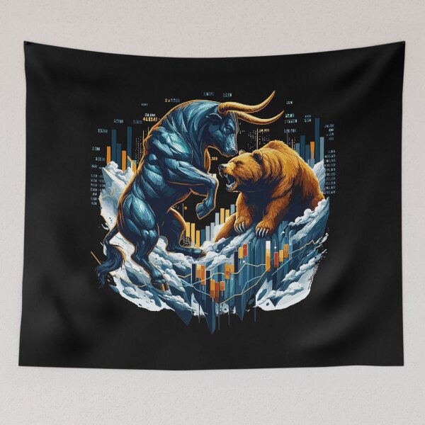 Item preview, Finance Taurus Bear Stock Market Wall Street Gift designed and sold by Pineapple-Tree.
