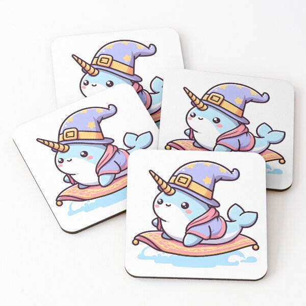 Item preview, Kawaii Narwhal: A Wizard Hat And Robe designed and sold by CanvasCutie.