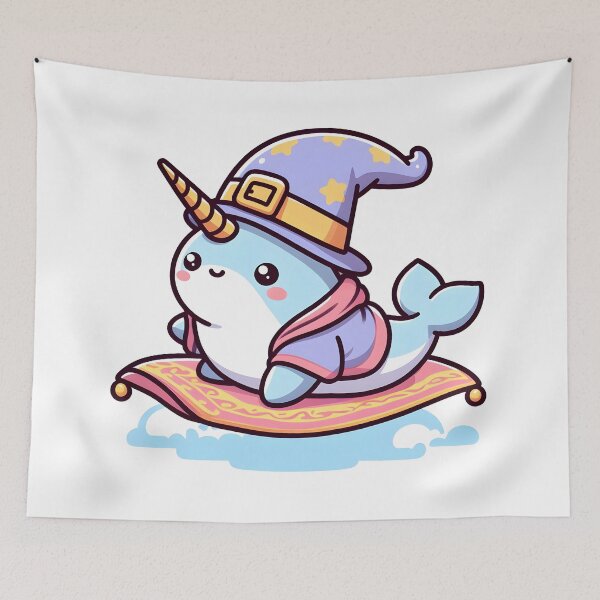 Item preview, Kawaii Narwhal: A Wizard Hat And Robe designed and sold by CanvasCutie.