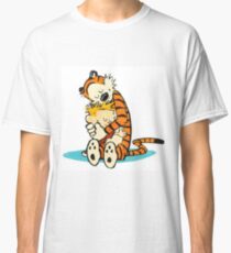 Calvin and Hobbes Hugging Classic T-Shirt