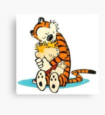 Calvin and Hobbes Hugging Canvas Print