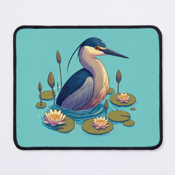Item preview, Anime Heron Bath With Water Lily designed and sold by TomFrontierArt.