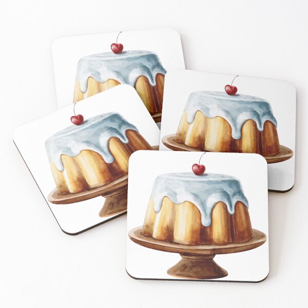 Item preview, Illustration of a cupcake on a stand with fondant, digital watercolor, no background  designed and sold by Nastasiakhmnk.
