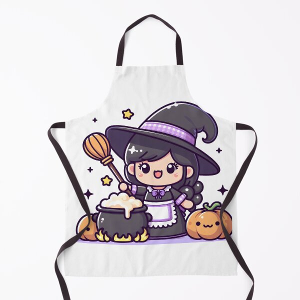Item preview, Kawaii Smiling Witch With A Chef'S Hat designed and sold by CanvasCutie.