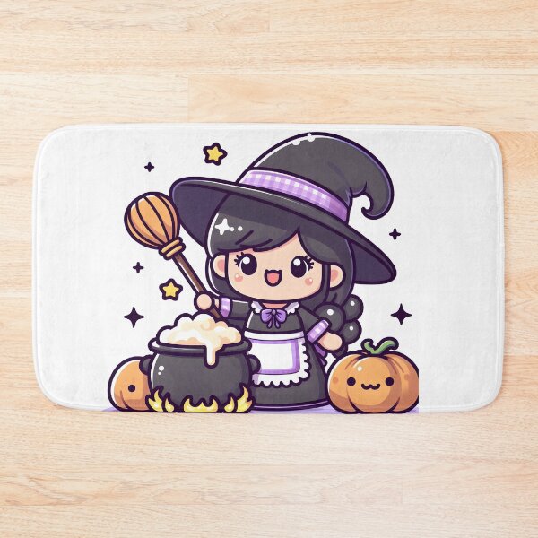 Item preview, Kawaii Smiling Witch With A Chef'S Hat designed and sold by CanvasCutie.