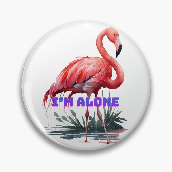 Item preview, I'm alone T- shirts,flamingo t-shirt,Wildlife pattern T-shirts, cute pattern T-shirts, nature pattern T-shirts designed and sold by MissCirce1993.