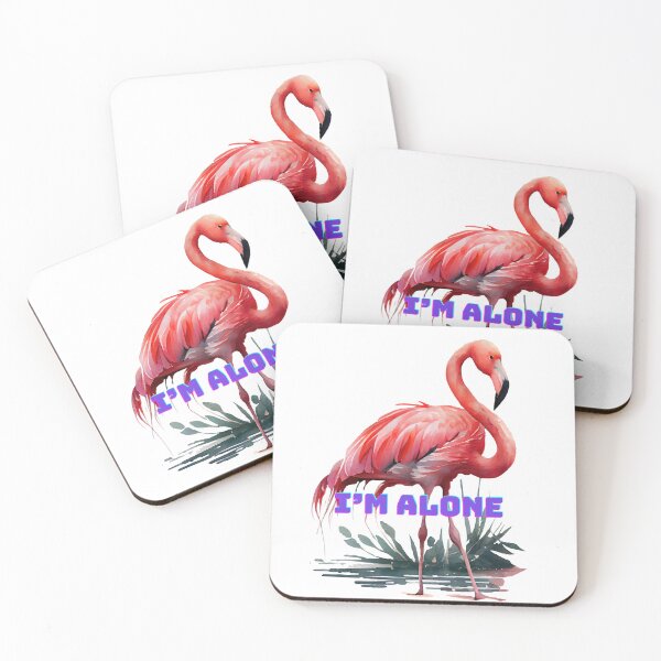 Item preview, I'm alone T- shirts,flamingo t-shirt,Wildlife pattern T-shirts, cute pattern T-shirts, nature pattern T-shirts designed and sold by MissCirce1993.