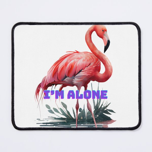 Item preview, I'm alone T- shirts,flamingo t-shirt,Wildlife pattern T-shirts, cute pattern T-shirts, nature pattern T-shirts designed and sold by MissCirce1993.