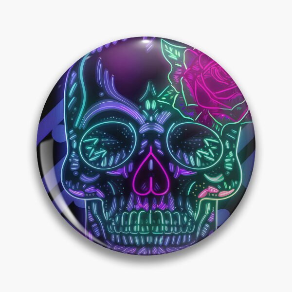 Item preview, Cool skull in neon colors designed and sold by Paul-Place.