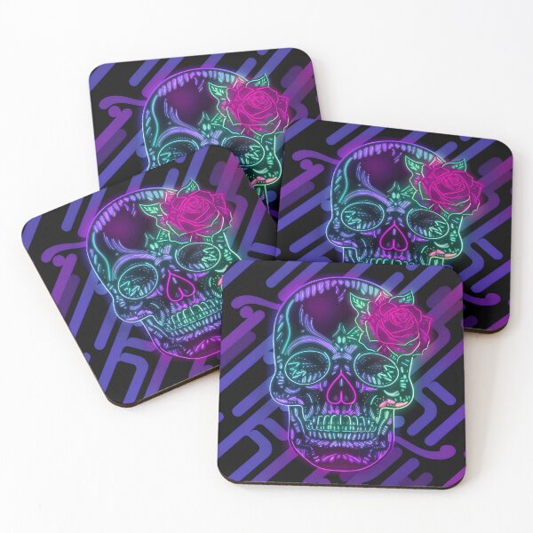 Item preview, Cool skull in neon colors designed and sold by Paul-Place.