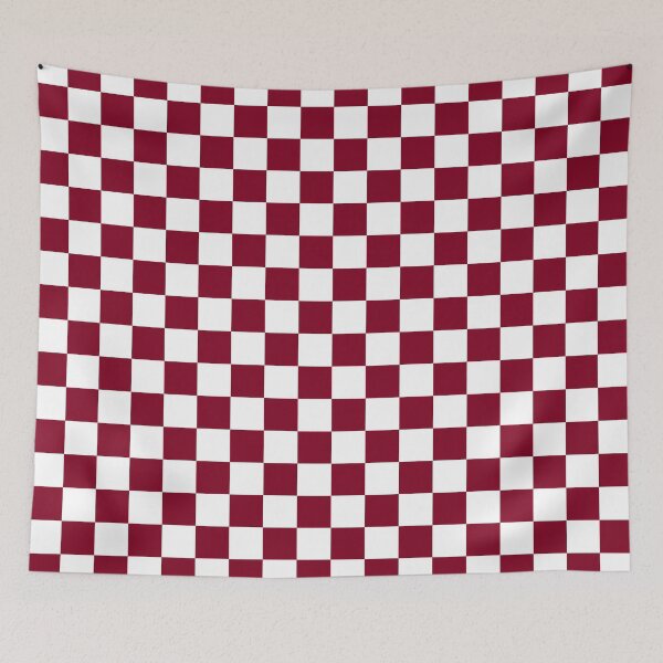Item preview, Small Checkered - White and Burgundy Red designed and sold by JustPatterns2.