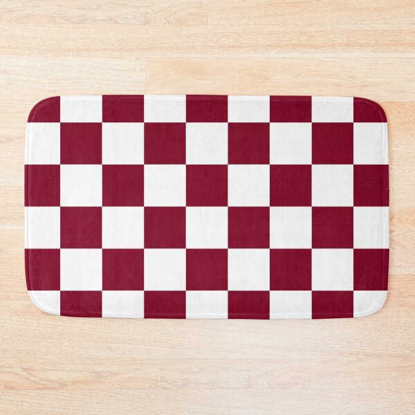 Item preview, Checkered - White and Burgundy Red designed and sold by JustPatterns2.