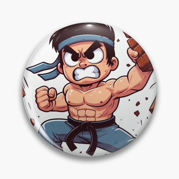 Artikelvorschau, Karate Fighter Breaking Bricks (Cartoonish Style) entworfen und verkauft von Martial-Art-23.