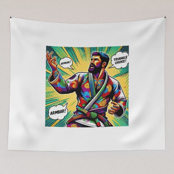 Item preview, Rainbow Warrior: BJJ’s Vibrant Vigilante designed and sold by Martial-Art-23.