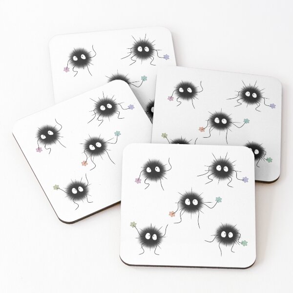 Item preview, Soot sprites holding stars designed and sold by PrettyinPatchworks.