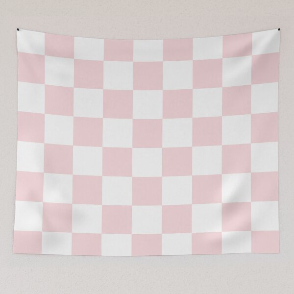 Item preview, Checkered - White and Light Pink designed and sold by JustPatterns2.