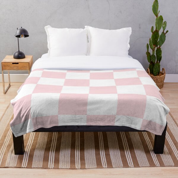 Item preview, Large Checkered - White and Light Pink designed and sold by JustPatterns2.