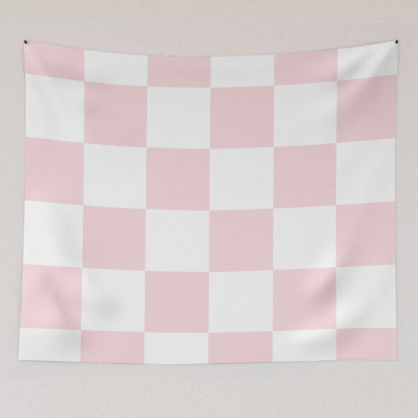 Item preview, Large Checkered - White and Light Pink designed and sold by JustPatterns2.