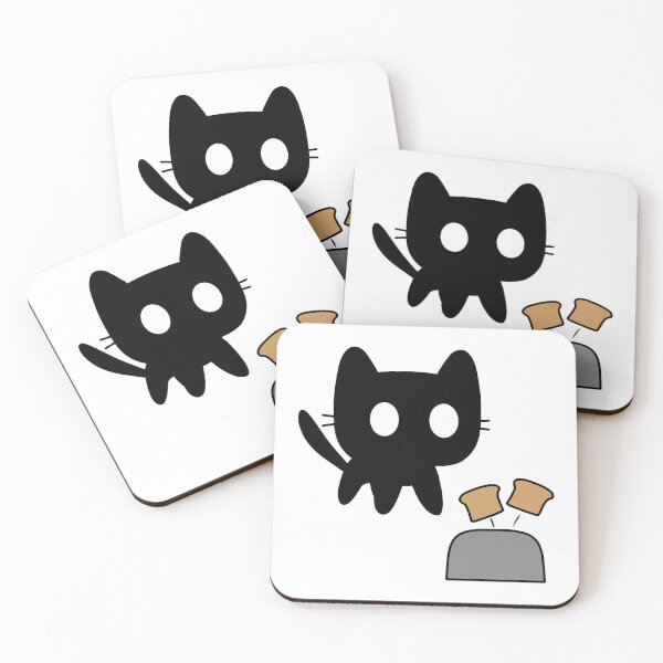 Item preview, Black cat scared by toaster designed and sold by Cre8iveCat.