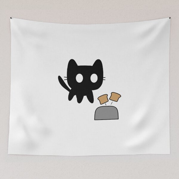Item preview, Black cat scared by toaster designed and sold by Cre8iveCat.
