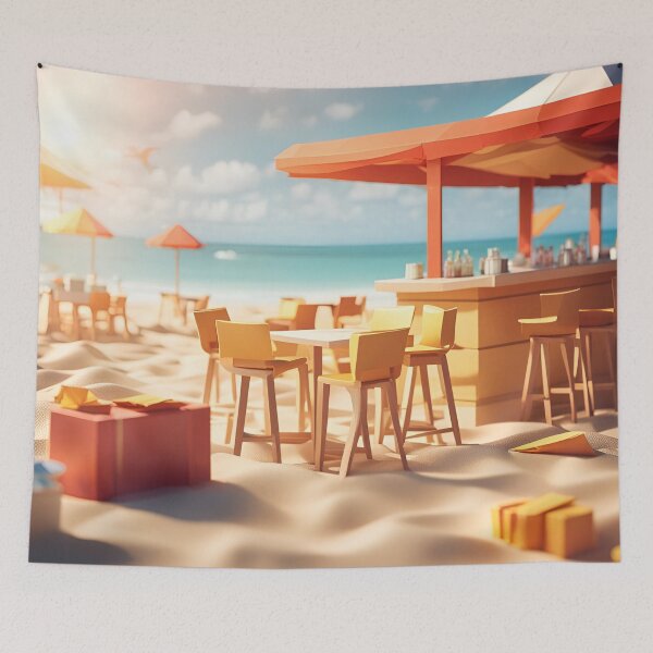 Item preview, Origami Art - Sunny Sips Beach Bar: Where Every Hour Feels Like Happy Hour designed and sold by ArtfulFolds.