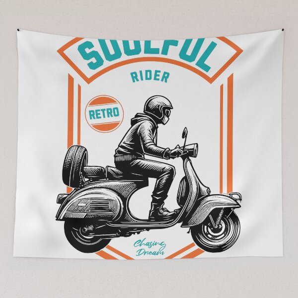 Item preview, Vintage Scooter Soulful Rider designed and sold by CyberWindow.