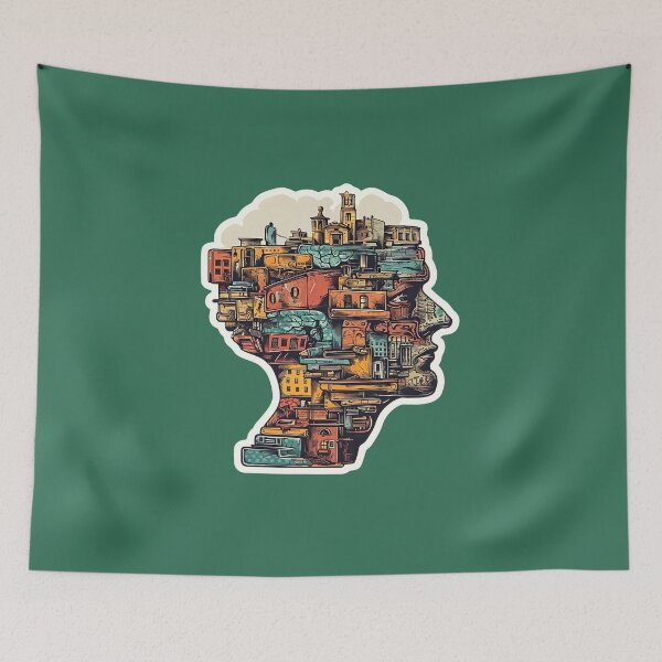 Item preview, Stop Overthinking Abstract Head designed and sold by CoolMantras.