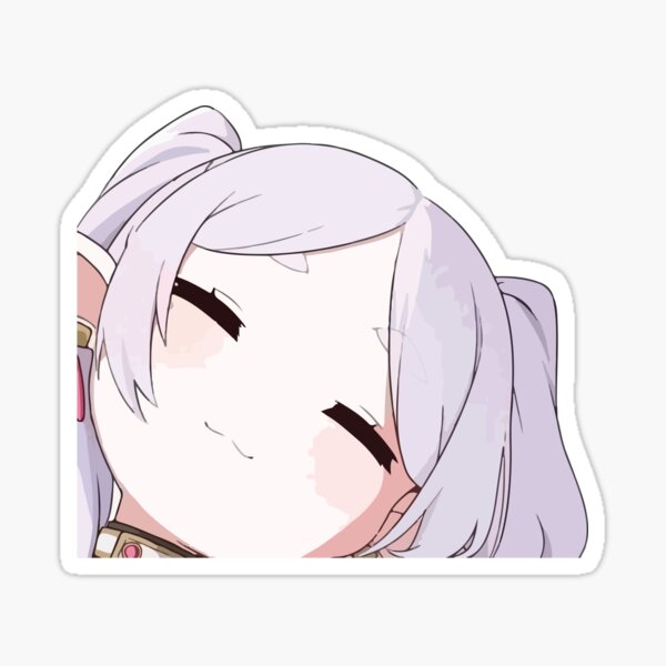 Item preview, Frieren peeking to get a look - Chibi designed and sold by Drip Stop Store.