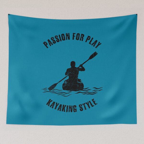 Item preview, Black silhouette of a kayaker with a paddle designed and sold by HarridanCreates.