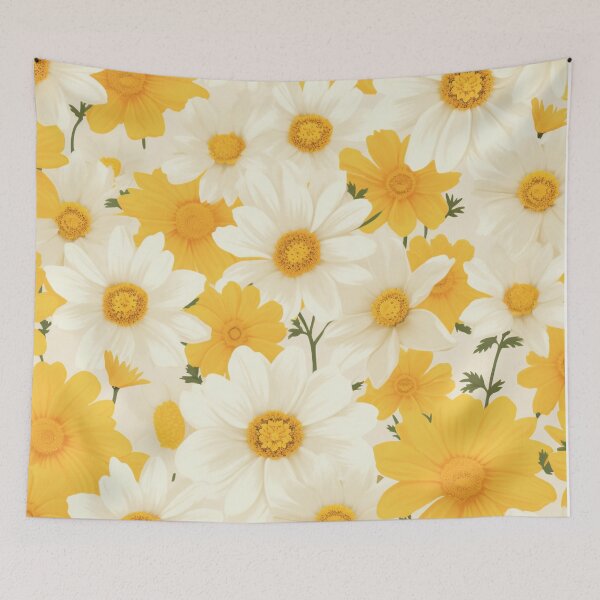 Item preview, Yellow Orange White Flower Pattern Spring Aesthetic Marguerite Blasingame Happy Season designed and sold by SMARTKIT  DESIGNAGENCY.