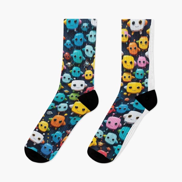 Item preview, Cute Colorful Robots pattern designed and sold by LiveDesigner.