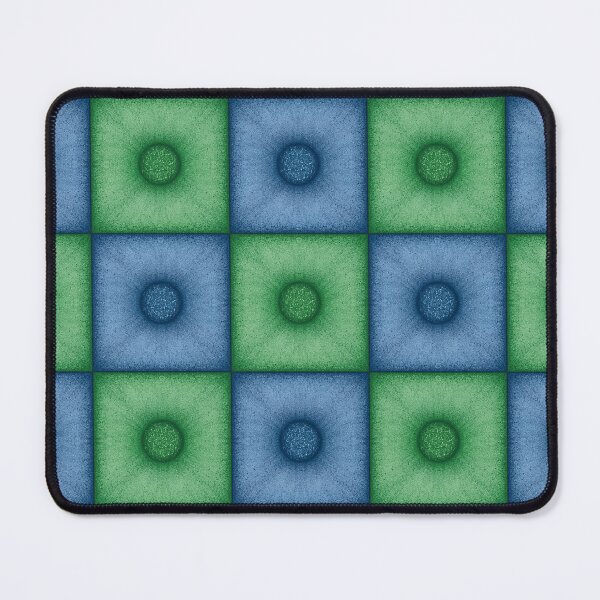 Item preview, Chess pattern from "Pouf" tiles the color of wedgwood and madang designed and sold by Cherevan.