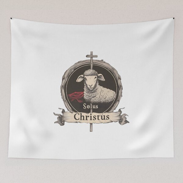 Item preview, Solus Christus Lamb Tee - Christian Symbolic Design designed and sold by Crow8ster.