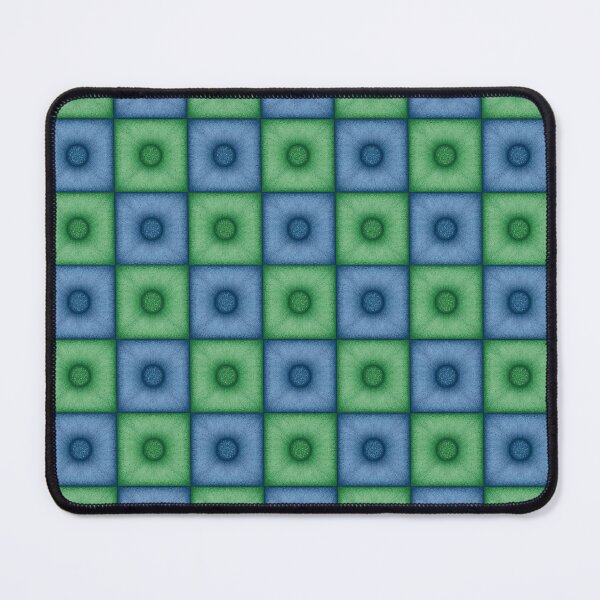 Item preview, Chess pattern from "Pouf" tiles the color of wedgwood and madang designed and sold by Cherevan.