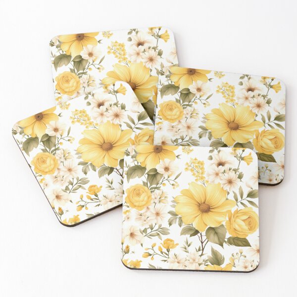 Item preview, Yellow White Flower Pattern Spring Aesthetic Marguerite Blasingame Happy Season designed and sold by SMARTKIT  DESIGNAGENCY.