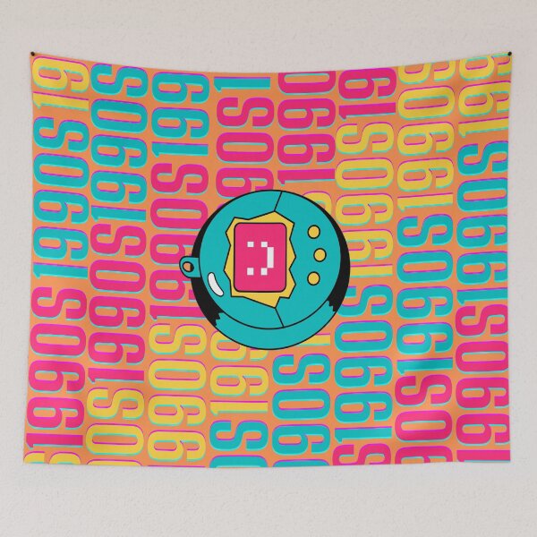 Item preview, 1990s retro design 27 - Orange Background designed and sold by PunjabanJatti.