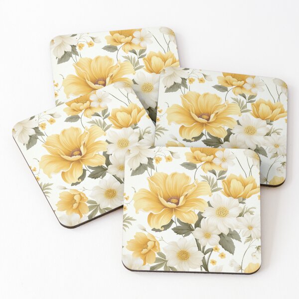 Item preview, Yellow White Flower Pattern Spring Aesthetic Marguerite Blasingame Happy Season designed and sold by SMARTKIT  DESIGNAGENCY.