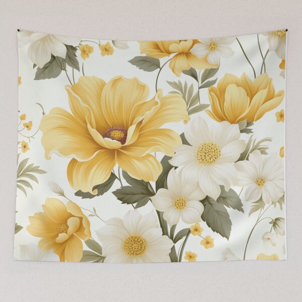 Item preview, Yellow White Flower Pattern Spring Aesthetic Marguerite Blasingame Happy Season designed and sold by SMARTKIT  DESIGNAGENCY.