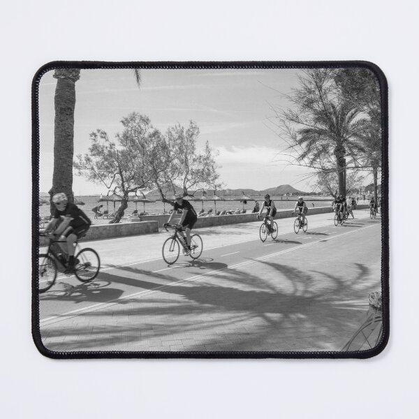 Item preview, Puerto Pollensa Mallorca Cyclists Black And White designed and sold by GG WALL ART.